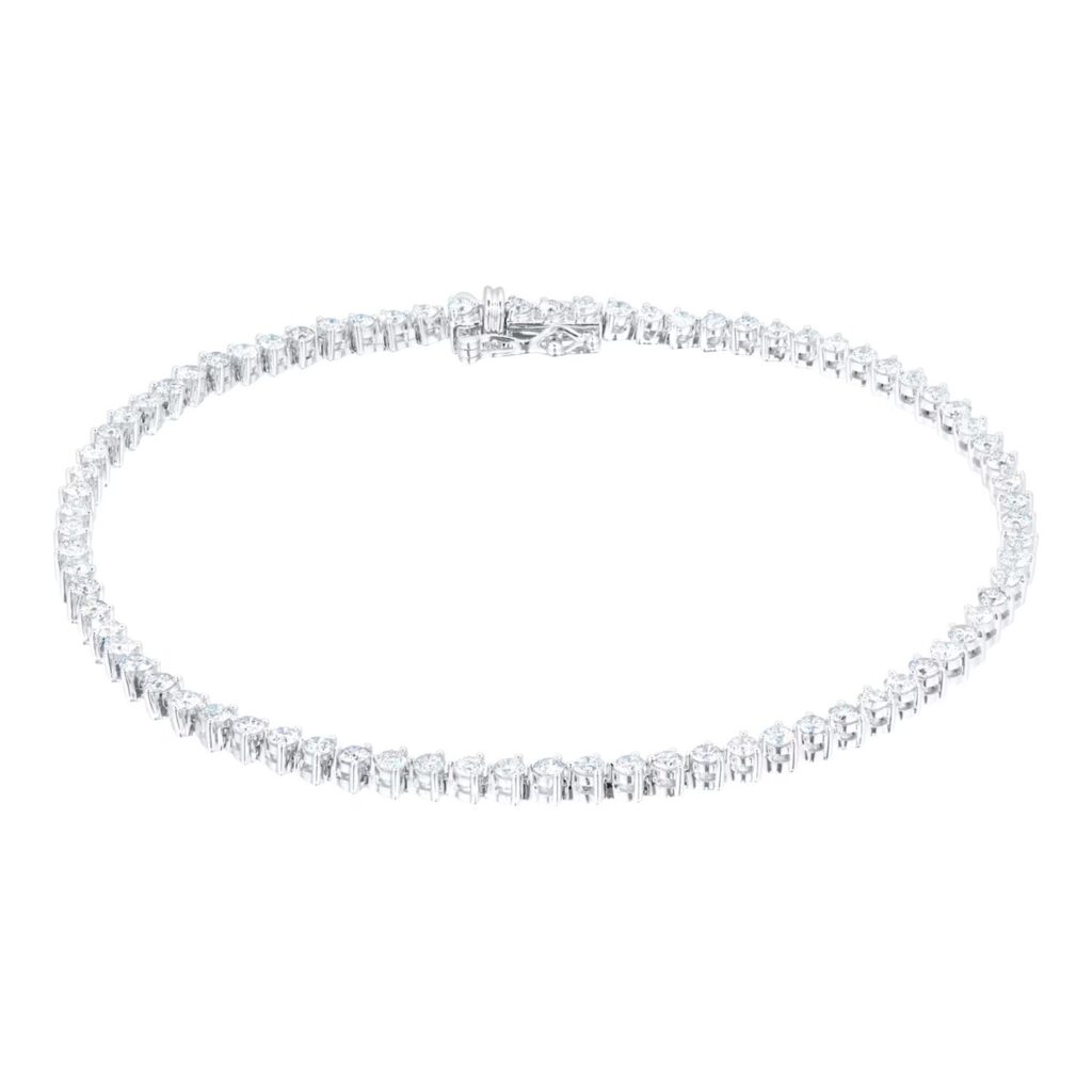 18ct White Gold 2cttw Line Bracelet